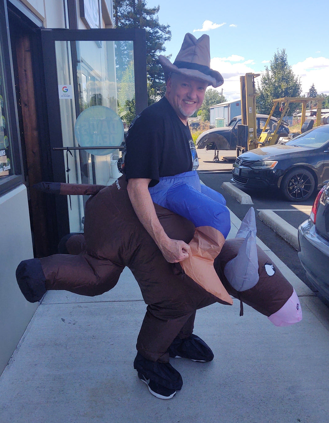 Inflatable Bucking Bronco with Ride-On, One Size Fits All