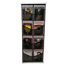 Load image into Gallery viewer, Mesh Roll up Magazine &amp; Brochure Rack 8 Pockets with carrying bag
