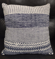Brentwood Originals Pillow, Farmhouse Woven Décor Pillow, Blue/Natural