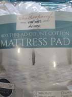 Weatherproof Vintage Home, Stain Resistant, Mattress Pad,  Size Cal-King