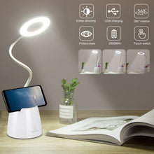 Load image into Gallery viewer, LED Desk Light PINK Bedside Reading Lamp Dimmable Rechargeable Table Touch Control
