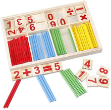 Load image into Gallery viewer, Alytimes Counting Stick Calculation Math Educational Toy, Wooden Number Cards and Counting Rods Box
