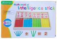 Alytimes Counting Stick Calculation Math Educational Toy, Wooden Number Cards and Counting Rods Box