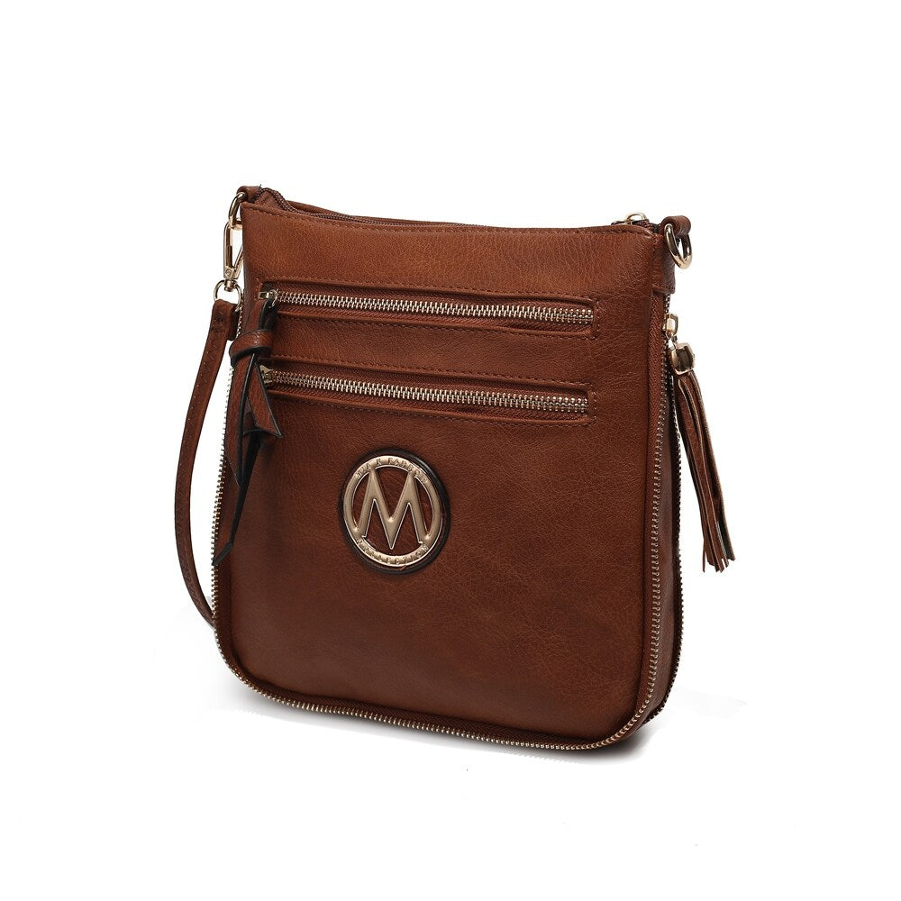 MKF Collection Angelina Crossbody Bag by Mia K. - Cognac Brown