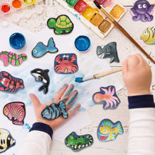Load image into Gallery viewer, Kinderific Sea Creatures Plaster Painting, Figurines, Paints, Brushes
