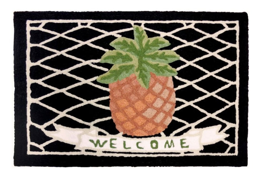 JellyBean Pineapple Welcome throw Rug - Welcome - Decor