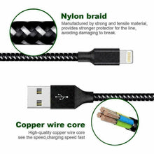 Load image into Gallery viewer, iPhone 8 7 6 iPhone 11 X XR 8Pin USB Type C Charger Cable Heavy Duty, Black/Silver

