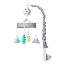 Load image into Gallery viewer, Cloud Island Musical Gray/White Noise Crib Mobile - Adventure Awaits Trees &amp; Mountains
