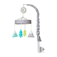 Cloud Island Musical Gray/White Noise Crib Mobile - Adventure Awaits Trees & Mountains