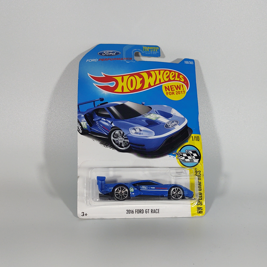 Hot Wheels 2016 Ford GT Race 166/365 HW Speed Graphics - New for 2017