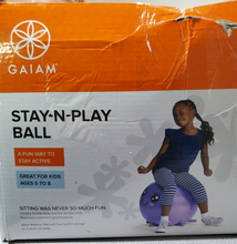Load image into Gallery viewer, Gaiam Kids Stay-N-Play Children&#39;s Balance Ball - Flexible School Chair - Purple Miss Sunshine
