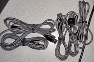 Charger Cable (Silver/Black) 3-3ft and 2-6ft USB Type C