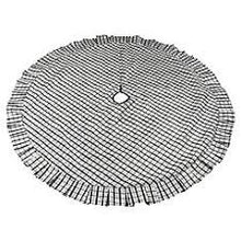 Load image into Gallery viewer, Christmas Home &amp; Hearth 52&quot; Plaid Christmas Tree Skirt White/Black, Jaclyn Smith Collection
