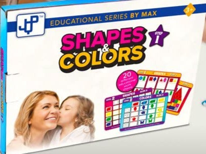 JQP Educational worksheets, 20 Double Sided Task Slides. Magnetic Shapes and Colors (120 Pieces) Creative Learning Program.