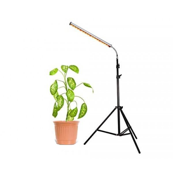 Floor Lamp Grow Light, 28W LED Floor Stand Growing Light with Flexible Gooseneck, White and Red Light Spectrum.