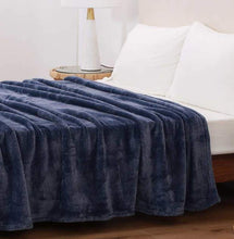 Load image into Gallery viewer, Berkshire Life Eco Soft Blanket, Heather Blue, Queen
