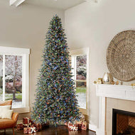 12 Ft Artificial Christmas Tree - 4,430 Micro LED Lights Pre-Lit Aspen w/ Storage Duffle