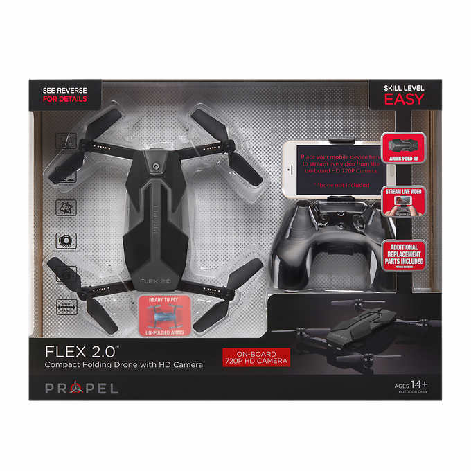 Flex 2.0 Compact Folding Drone with HD Camera - NEW