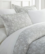 Load image into Gallery viewer, Duvet Cover Set | 3-PC ROSE GRAY PATTERN | Home Hotel Collection | KING/CAL KING
