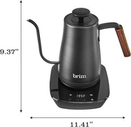 Brim Temperature Control Electric Gooseneck Kettle with Capacitive Touch, Black