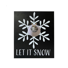 Load image into Gallery viewer, Jaclyn Smith 9&quot; Let It Snow Tabletop Decor with Snowflake and Bell
