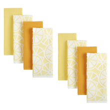 Load image into Gallery viewer, Honeycomb 8-piece Kitchen Towel Set , Yellow
