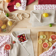 Honeycomb 8-piece Kitchen Towel Set , Red
