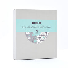 Load image into Gallery viewer, Pack n Play Stretchy Fitted Pack n Play Playard Sheet Set-Brolex, 2-Pack Portable Mini Crib Sheets, Ultra Soft Material Elephant &amp; Whale

